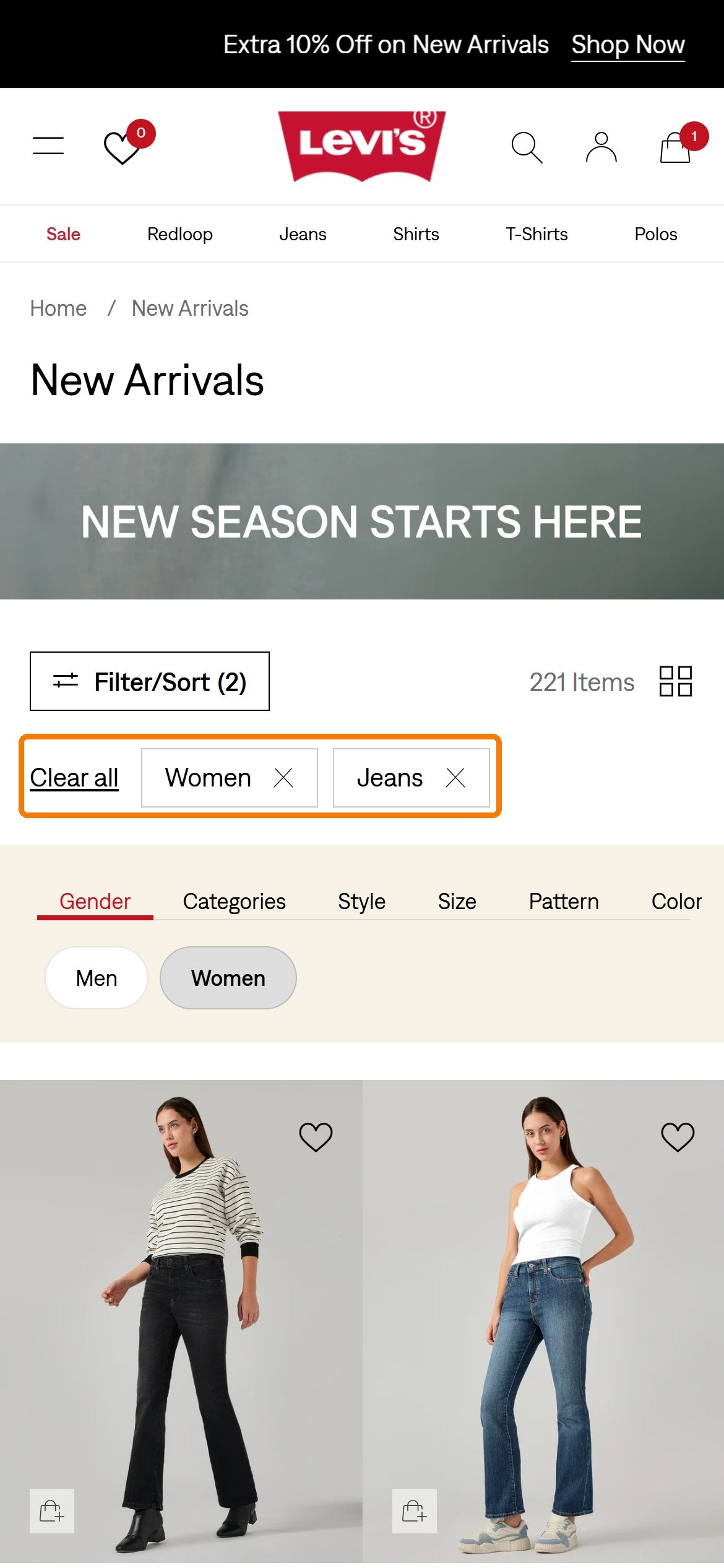 Levi's — Mobile